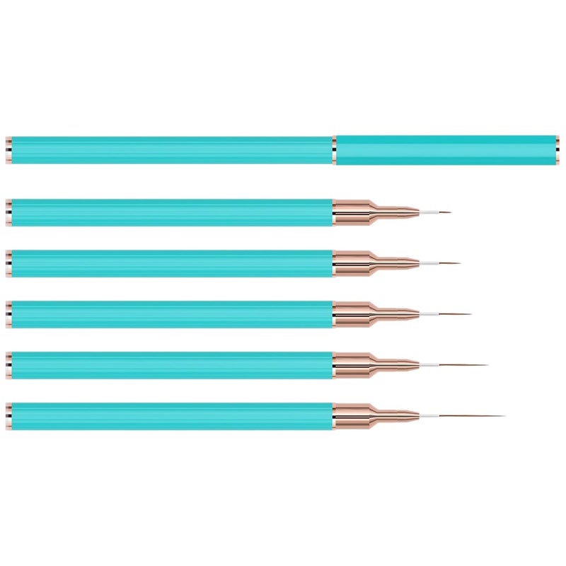 5Pcs Nail Art Brush Set For Liner Dotting And Polish Designs Painting Tools - Image 4